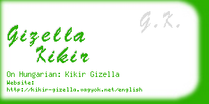 gizella kikir business card